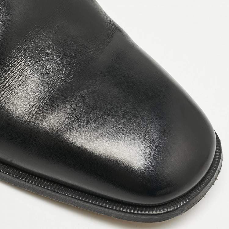 Pre Owned Tom Ford Black Leather Rupert Jodhpur Ankle Boots Size 44