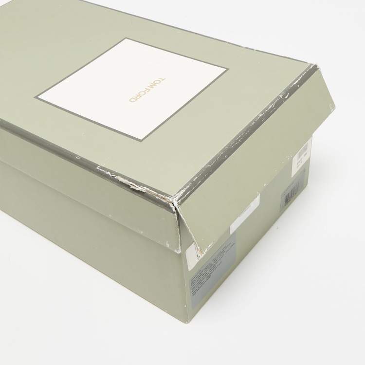 Pre Owned Tom Ford Black Perforated Leather Warwick Sneakers Size 43