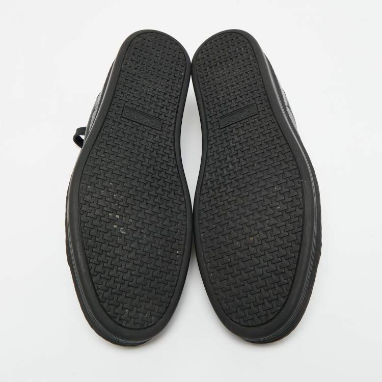 Pre Owned Tom Ford Black Perforated Leather Warwick Sneakers Size 43