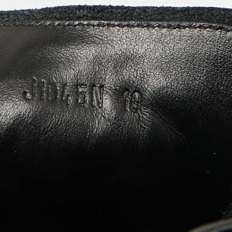 Pre Owned Tom Ford Black Perforated Leather Warwick Sneakers Size 43