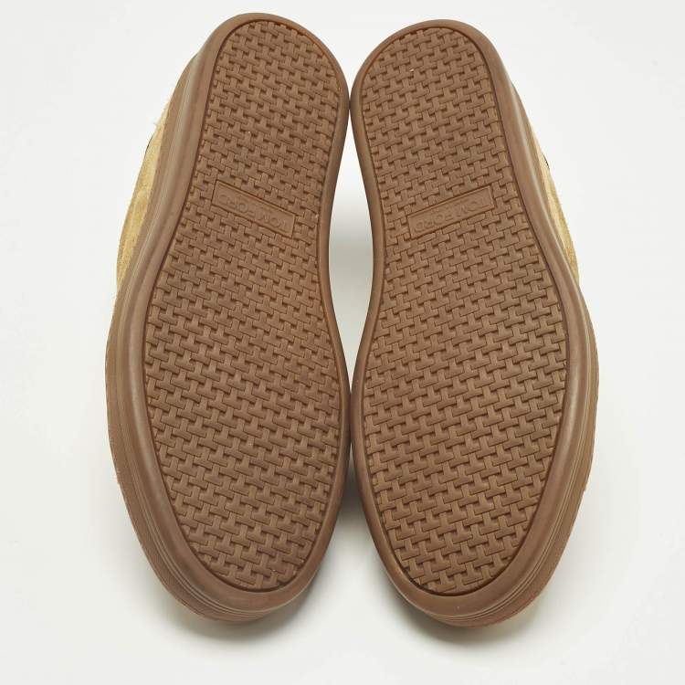 Pre Owned Tom Ford Brown Suede Warwick Lace Up Sneakers Size 40