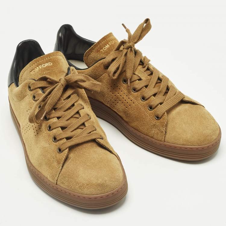 Pre Owned Tom Ford Brown Suede Warwick Lace Up Sneakers Size 40