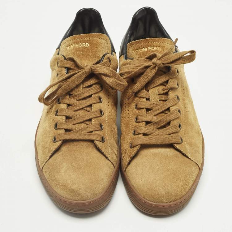 Pre Owned Tom Ford Brown Suede Warwick Lace Up Sneakers Size 40