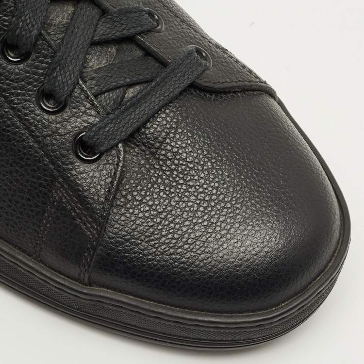 Pre Owned Tom Ford Warwick Size 41 Black Leather Low Top Sneakers