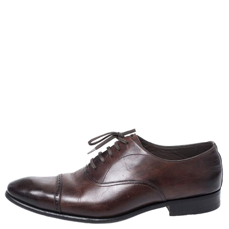 Tom Ford Brown Leather Charles Oxfords Size  Tom Ford | TLC