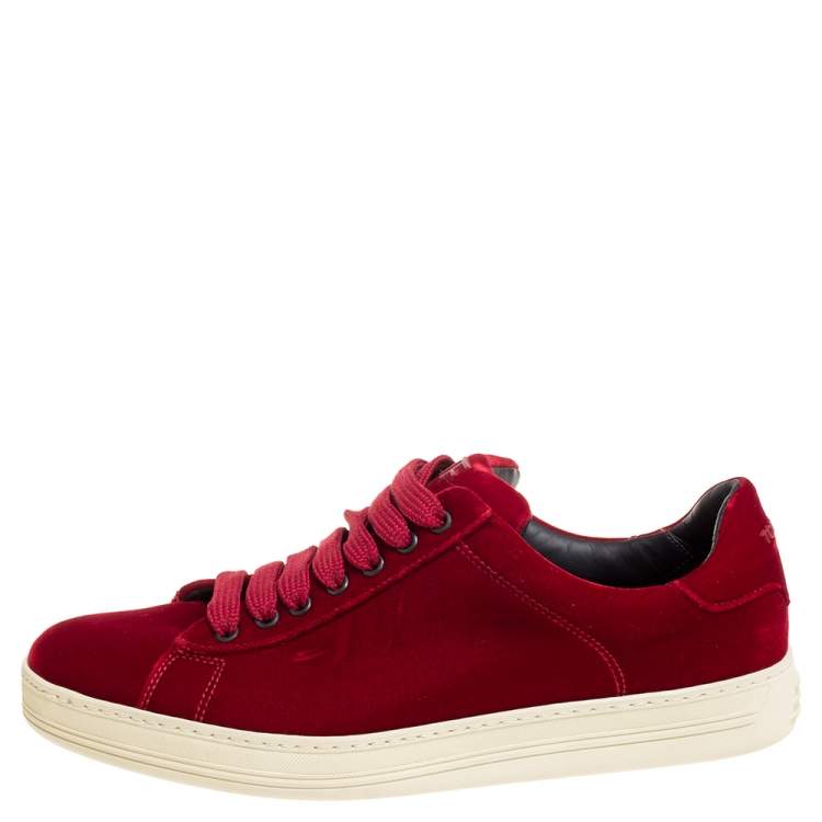 tom ford red velvet shoes