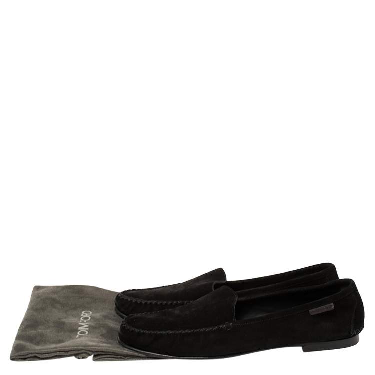 Pre Owned Tom Ford Black Suede Loafers Size 43.5