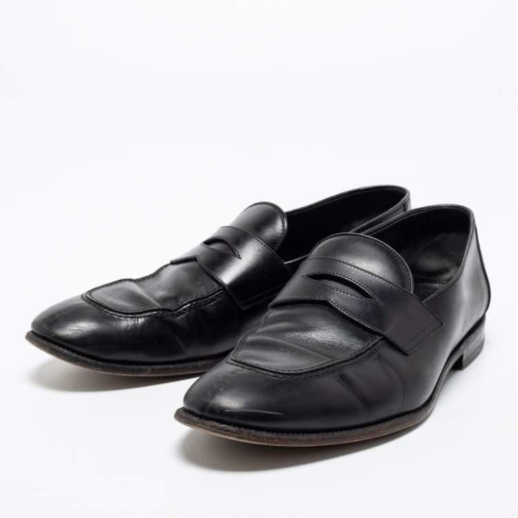 Tom Ford Black Leather Penny Loafers Size 44 Tom Ford | TLC