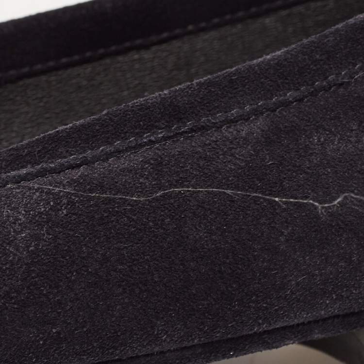 Pre Owned Tom Ford Navy Blue Suede Berwick Loafers Size 43.5