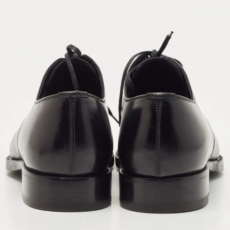 Pre Owned Tom Ford  Black Leather Lace Up Oxford Size 40