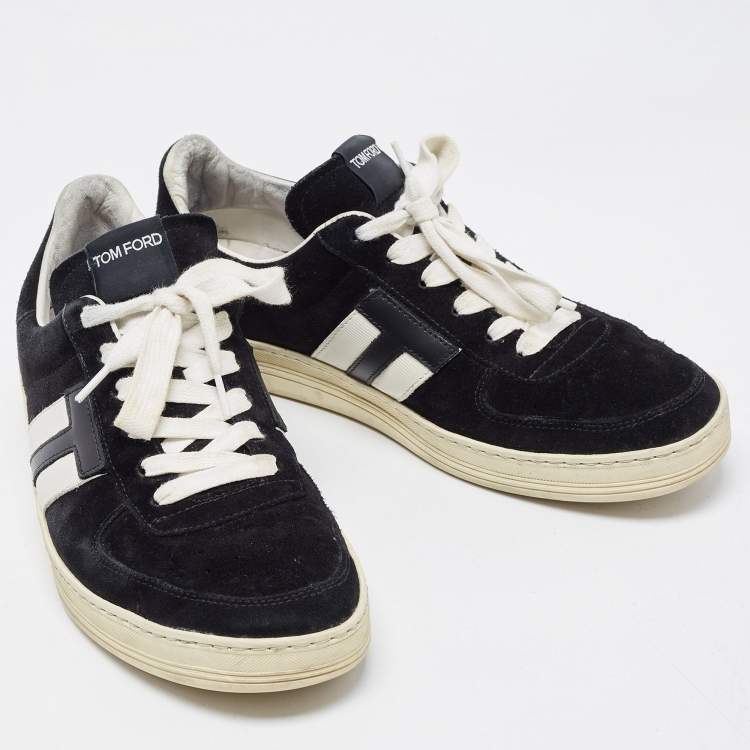 Pre Owned Tom Ford Black Suede Radcliffe Low Top Sneakers Size 40