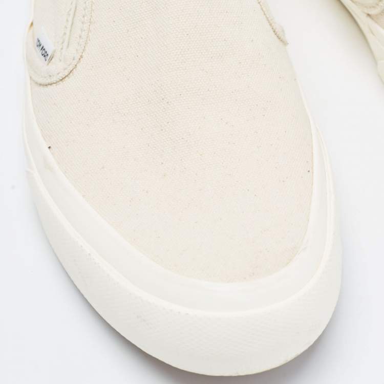 Pre Owned Tom Ford Off White Canvas Low Top Sneakers  Size 43