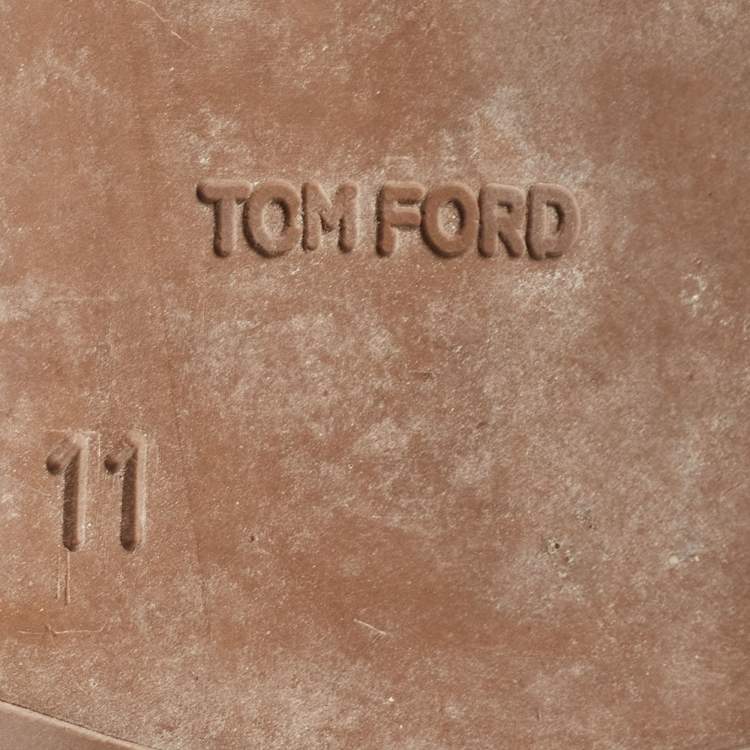 Pre Owned Tom Ford Brown Suede Espadrille Mules Size 44