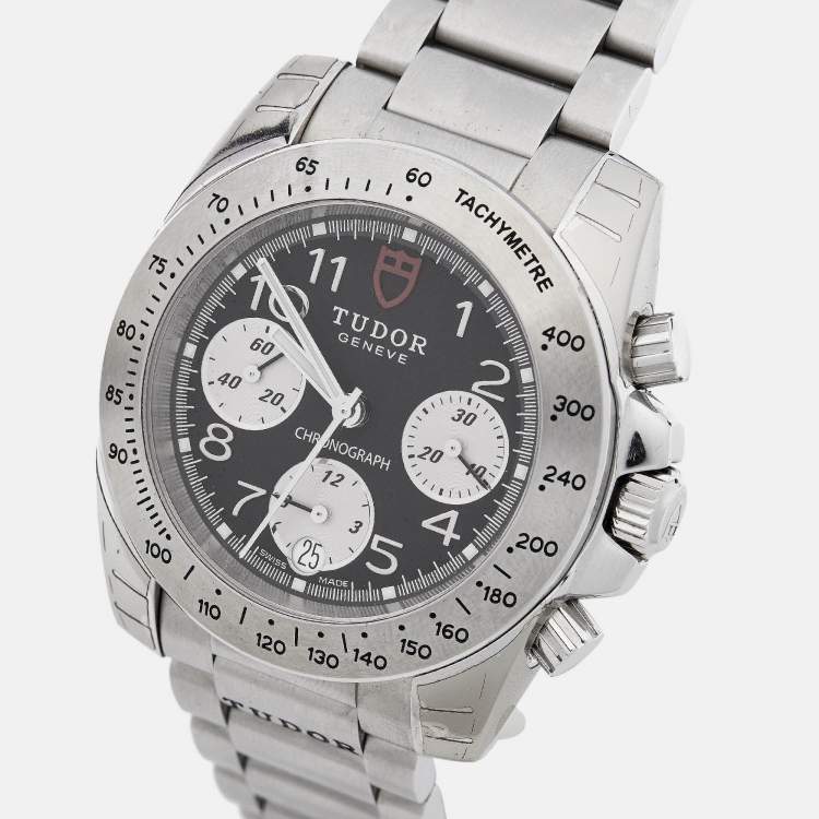 Pre Owned Tudor Black Stainless Steel 20300 Men's Wristwatch 41 mm 