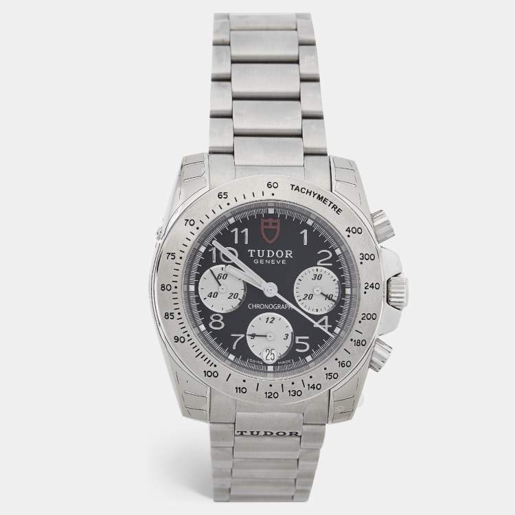Pre Owned Tudor Black Stainless Steel 20300 Men's Wristwatch 41 mm 