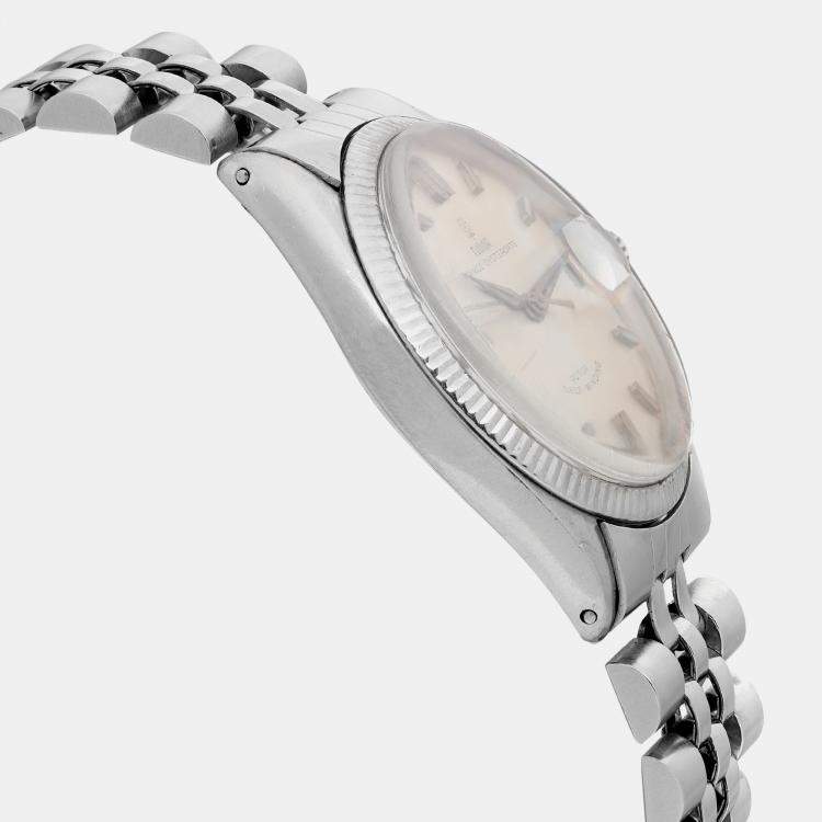 Pre Owned Tudor White 14k White gold Prince OysterDate 7966 Automatic Men's Wristwatch 34mm