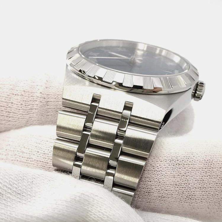 Pre Owned Tudor Blue Stainless Steel Royal M28500-0005 Automatic Men's Wristwatch 38 mm