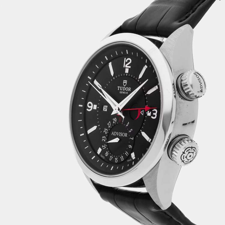 Pre Owned Tudor Heritage Advisor 79620TN Automatic Titanium Black Dial Men's Wristwatch 42mm