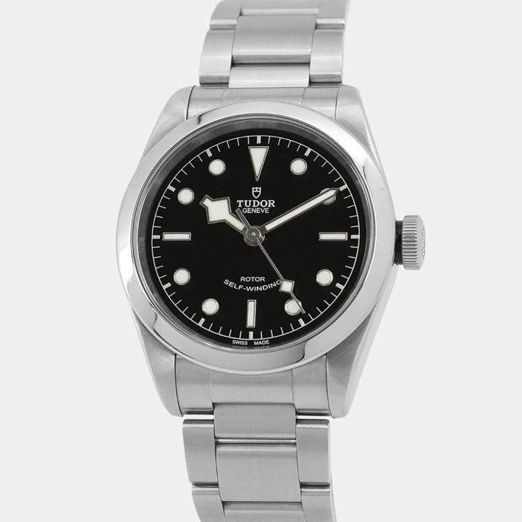 مملوكة مسبقًا Tudor Heritage 79540 Automatic Black Stainless Steel Men's Wristwatch 41 mm