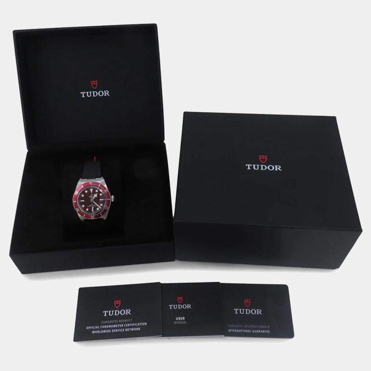 Pre Owned Tudor Black Bay M7939A1A0RU-0003 Automatic Red Stainless Steel Men's Wristwatch 39 mm