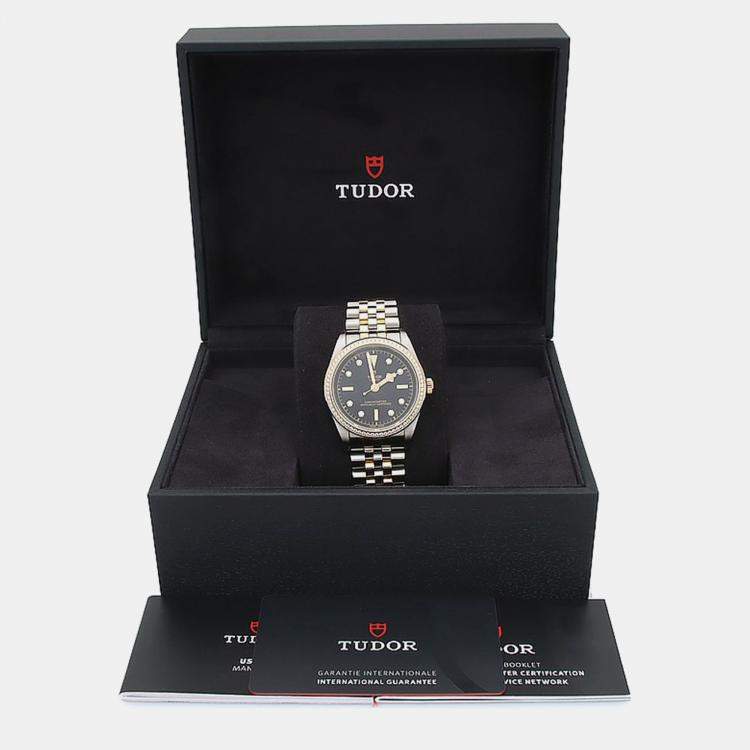 مملوكة مسبقًا Tudor Black Bay 79673 Automatic Yellow Gold Stainless Steel Men's Wristwatch 39 mm
