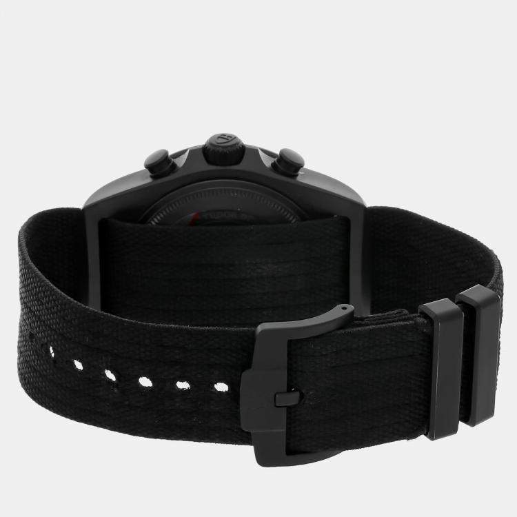 Pre Owned Tudor Pelagos FXD Chronograph 25827KN Automatic Chronograph Black Dial Carbon Men's Wristwatch 43mm