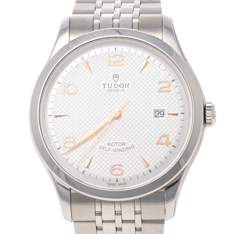 Pre Owned Tudor Silver Stainless Steel 1926 M91650-0001 Men's Wristwatch 41 mm