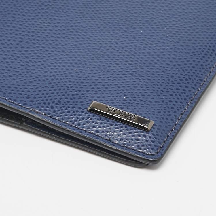 Pre Owned TUMI Navy Blue Leather Province Passport Holder