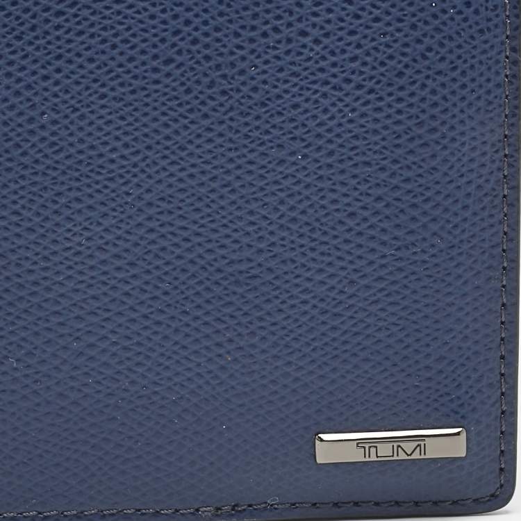 Pre Owned TUMI Navy Blue Leather Province Passport Holder