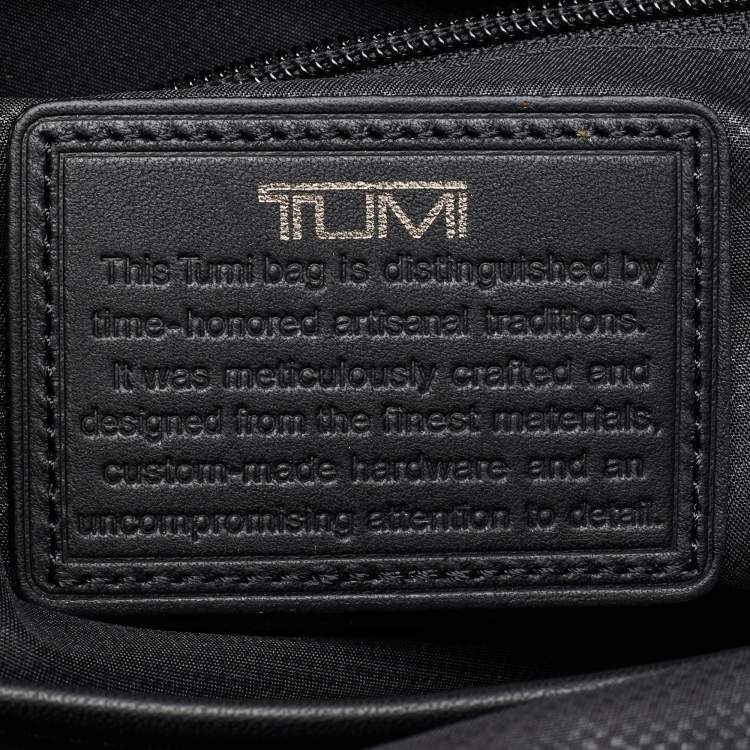 Pre Owned Tumi Black Leather Irving Slim Briefcase