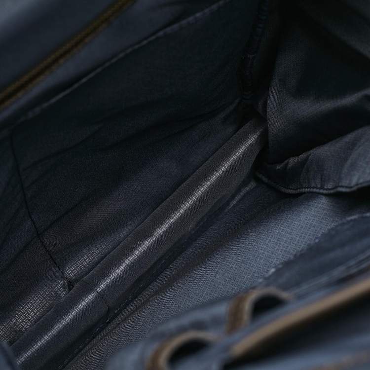 Pre Owned TUMI Dark Grey/Brown Nylon Alpha 3 Brief Backpack