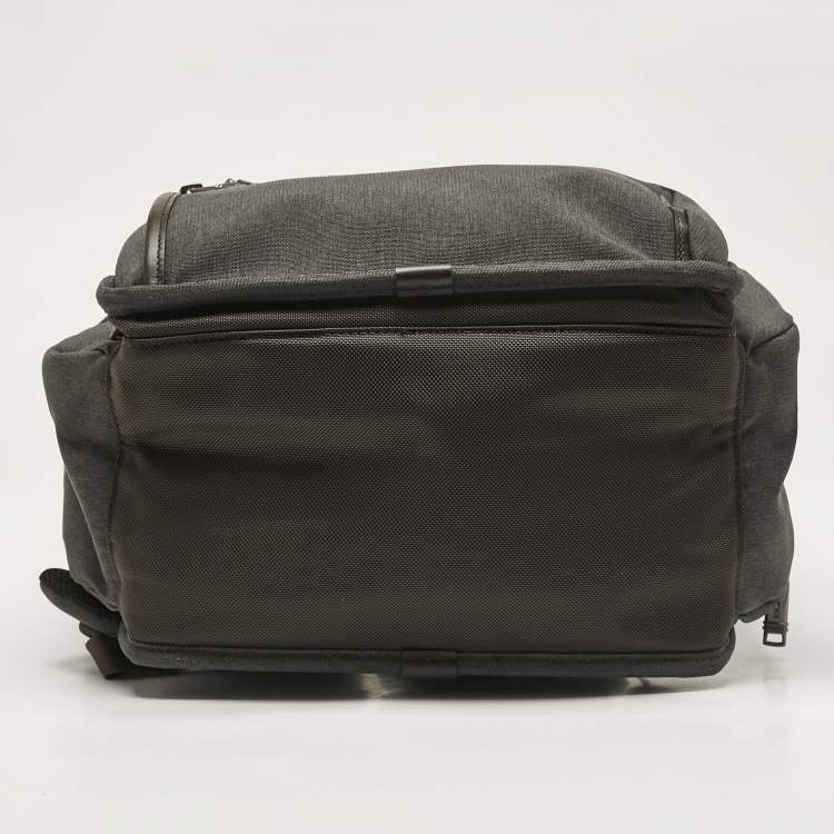 Pre Owned TUMI Dark Grey/Brown Nylon Alpha 3 Brief Backpack