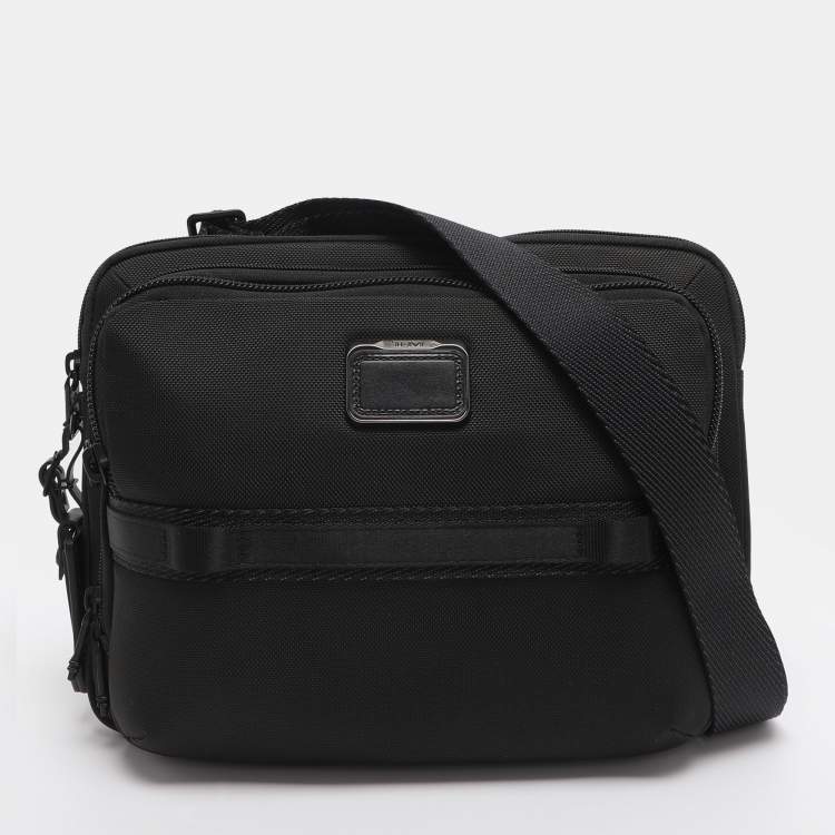 Pre Owned TUMI Alpha Bravo Service Black Nylon Crossbody Bag