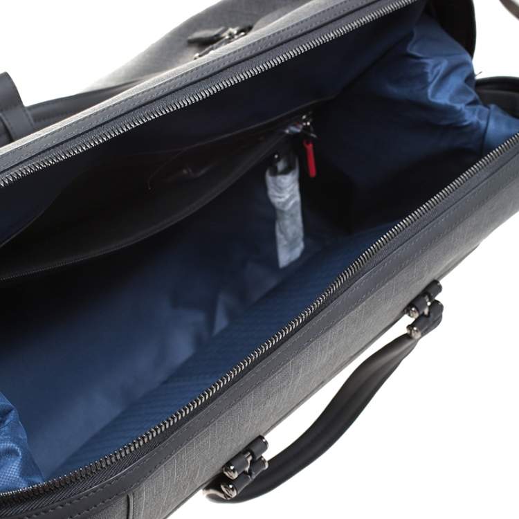 Pre Owned Tumi Dark Grey Coated Canvas Ashton Lenox Duffel Bag