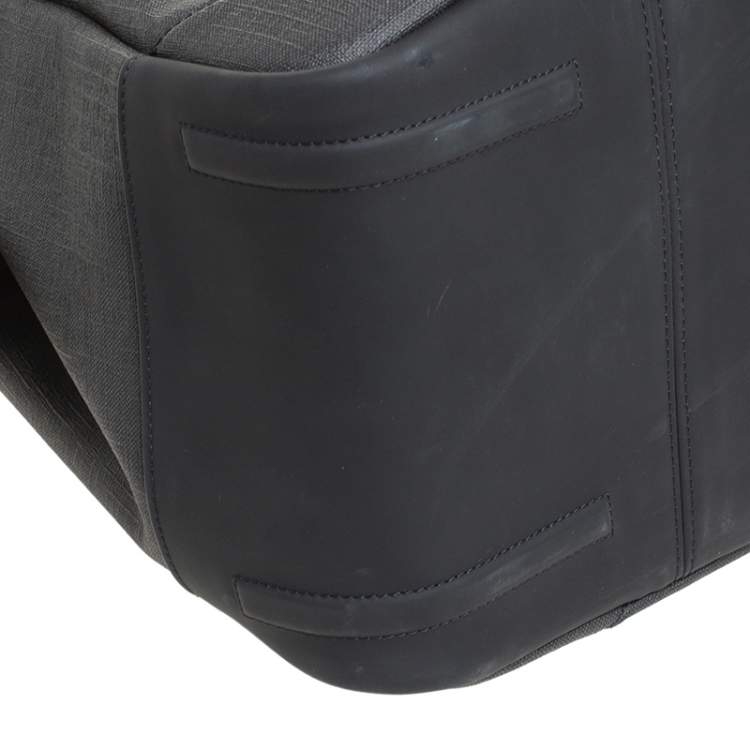 Pre Owned Tumi Dark Grey Coated Canvas Ashton Lenox Duffel Bag