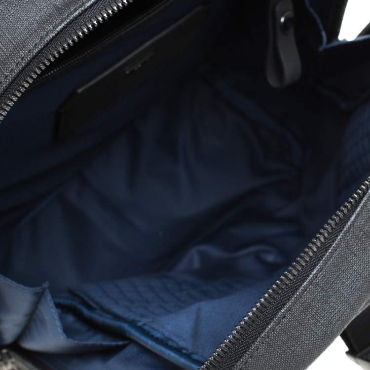 Pre Owned Tumi Dark Grey Coated Canvas and Leather Dresden Flap Backpack