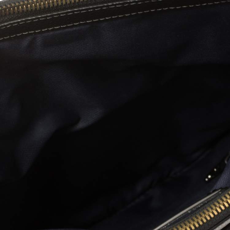 Pre Owned TUMI Black Leather Stratton Crossbody Bag