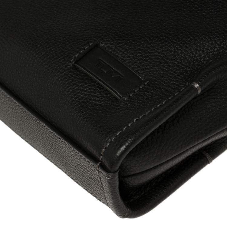 Pre Owned TUMI Black Leather Stratton Crossbody Bag