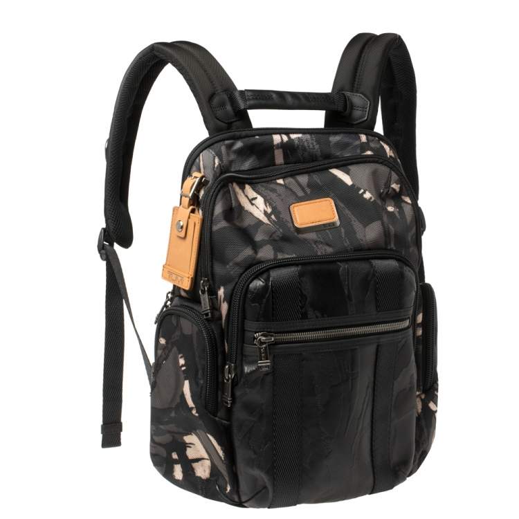 Pre Owned TUMI Camouflage Nylon and Leather Alpha Bravo Nellis Backpack           