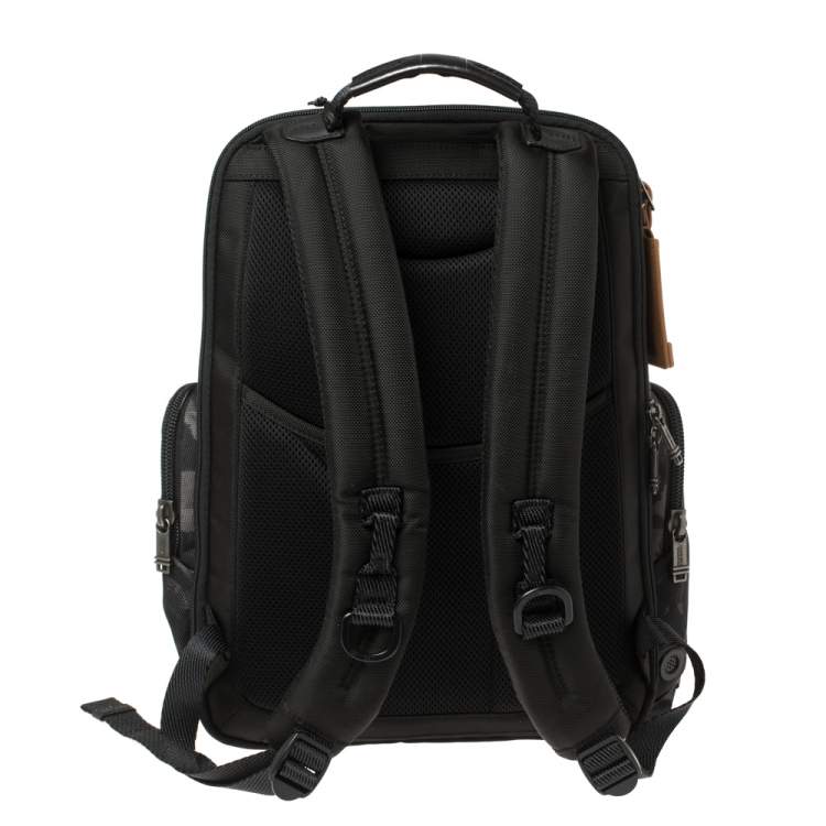 Pre Owned TUMI Camouflage Nylon and Leather Alpha Bravo Nellis Backpack           