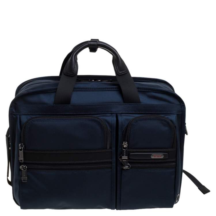 TUMI Navy Blue Nylon Gen 4.2 Three Way Briefcase Bag TUMI | The Luxury ...