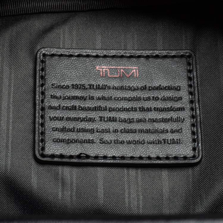 مملوكة مسبقًا TUMI Black Leather Alpha Bravo T-Pass Expandable Laptop Briefcase