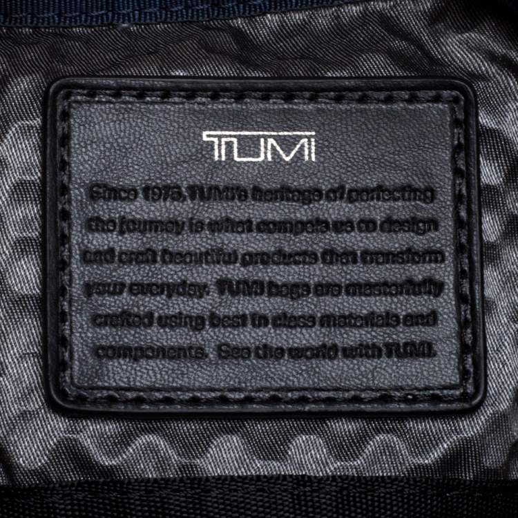 Pre Owned TUMI Black/Dark Brown Leather Annapolis Zip Flap Messenger Bag