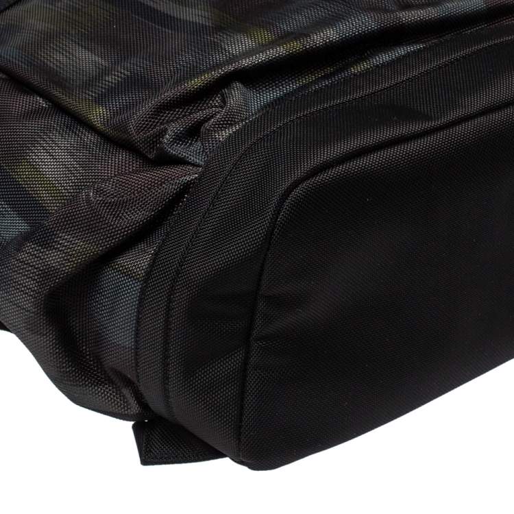 مملوكة مسبقًا TUMI Black/Khaki Nylon Birch Roll Top Backpack