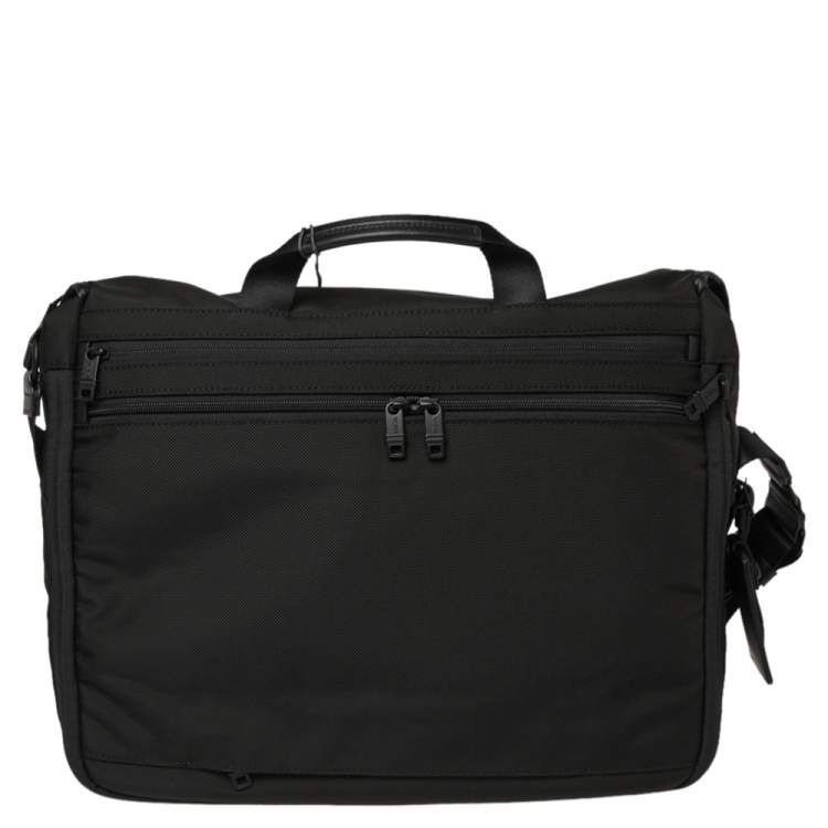 Pre Owned Tumi Black Nylon Alpha Flap Laptop Bag