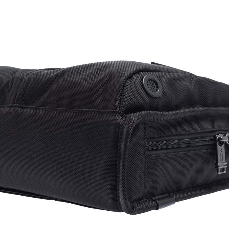مملوكة مسبقًا Tumi Black Nylon and Leather Large DFO Compact Screen Laptop Briefcase