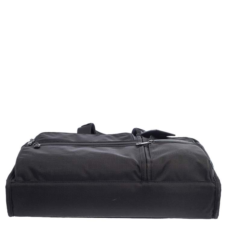 مملوكة مسبقًا Tumi Black Nylon and Leather Large DFO Compact Screen Laptop Briefcase