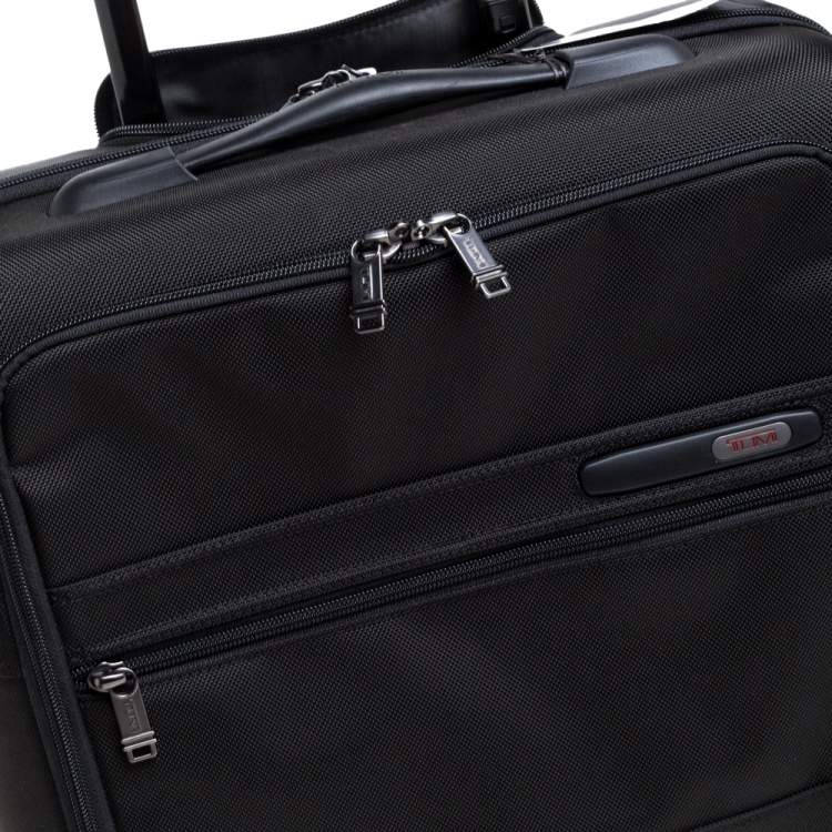 Pre Owned Tumi Black Nylon Gen 4.2 4 Wheel Compact Carry On Luggage