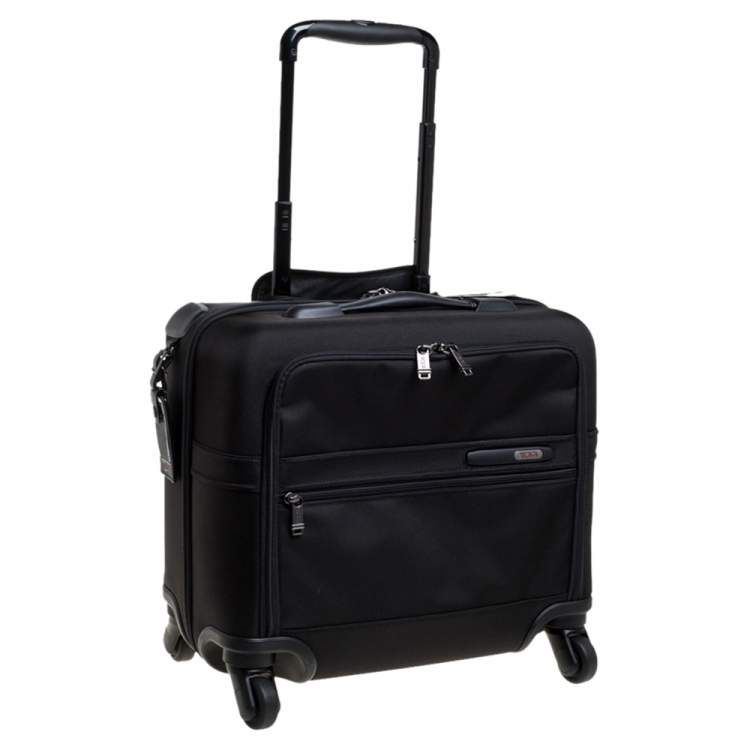 Pre Owned Tumi Black Nylon Gen 4.2 4 Wheel Compact Carry On Luggage