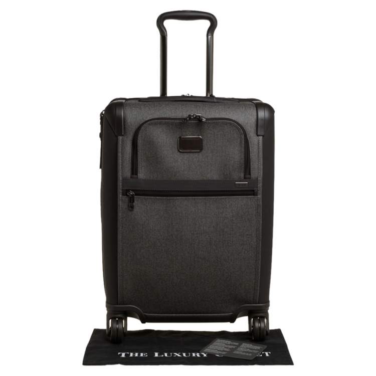 Pre Owned Tumi Grey/Brown PVC Alpha 2 Continental Expandable 4 Wheel Carry On Luggage